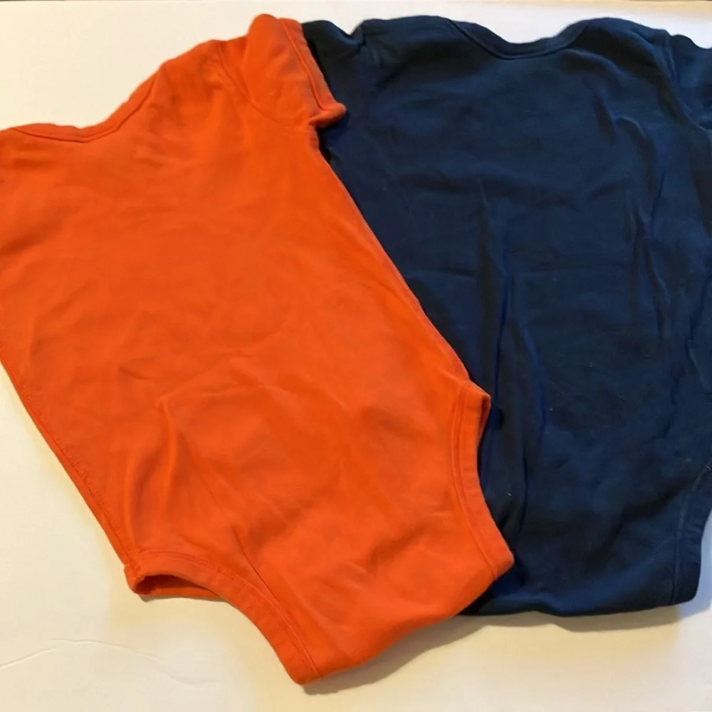 Detroit Tigers‎ Vibrant Orange and Navy Baby Onsies Set of Two 18 Months
